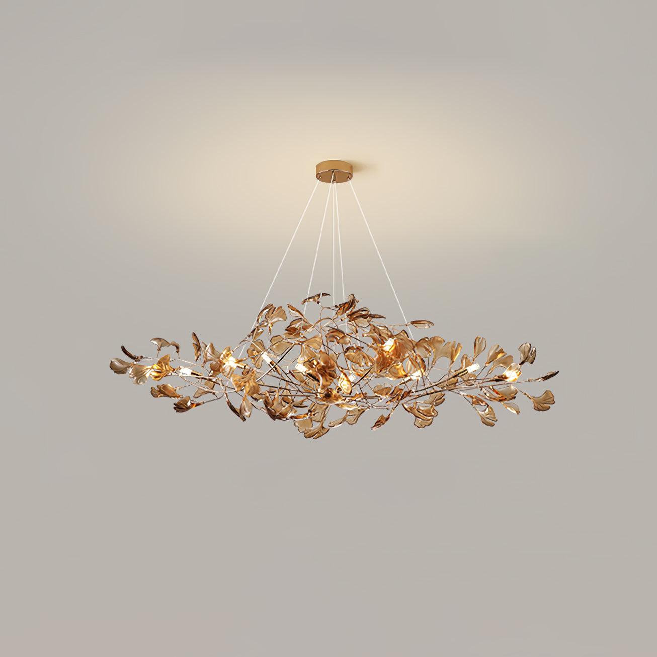 Ava Ginkgo Chandeliers - Lamp Copper