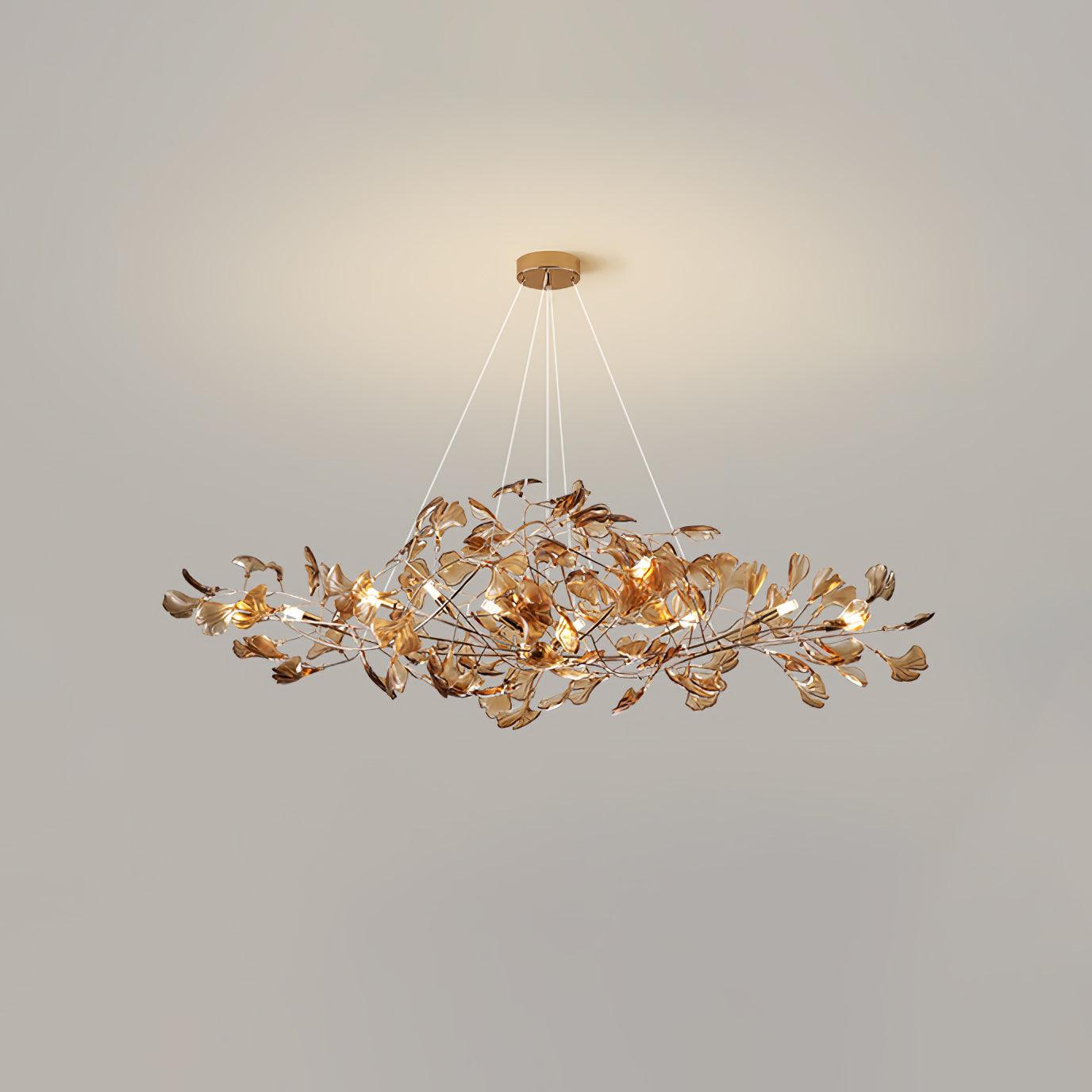 Ava Ginkgo Chandeliers - Lamp Copper