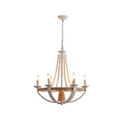 Adan Modern Traditional Wood Chandelier - Lamp Copper