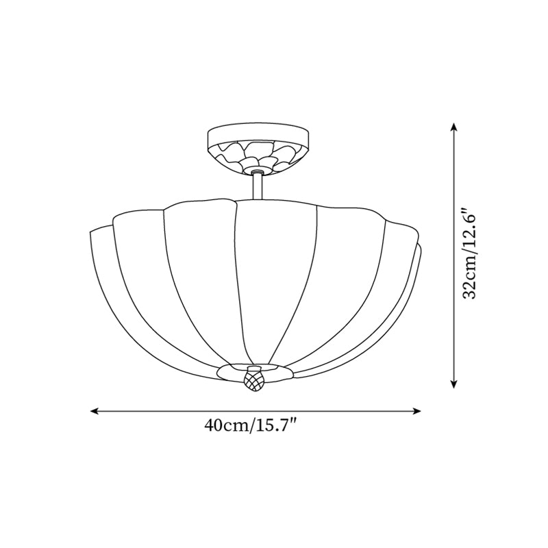 Ceiling Light Brass and Glass with Elegant Petal Silhouette Modern - Lamp Copper