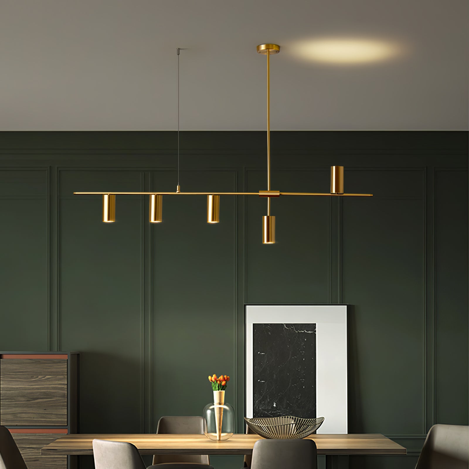 Urix Linear Pendant Lights - Lamp Copper