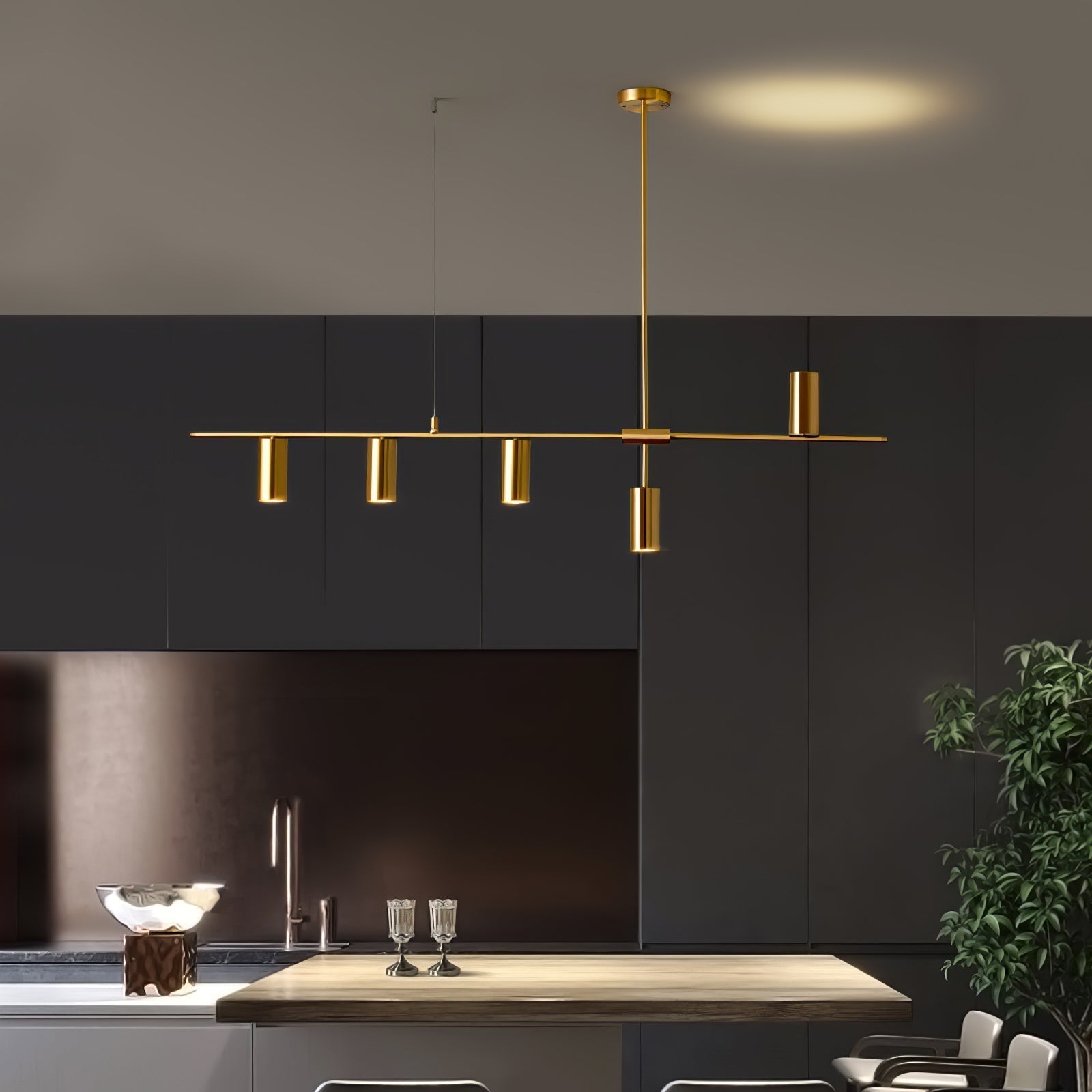 Urix Linear Pendant Lights - Lamp Copper