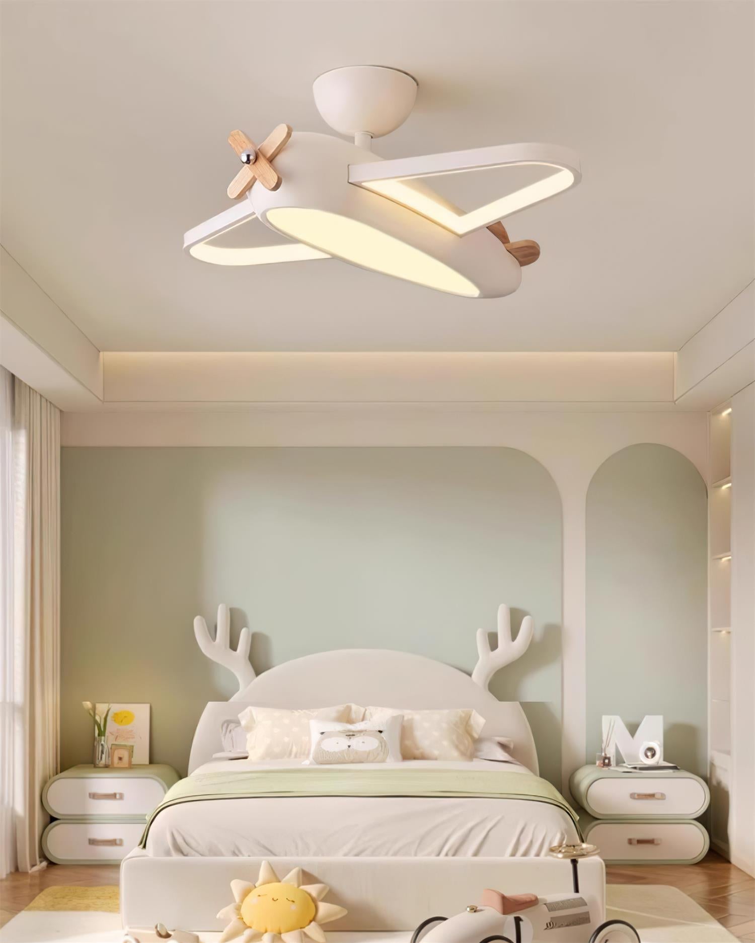 Ceiling Lamp Airplane for Kids’ Room with Playful Charm - Lamp Copper