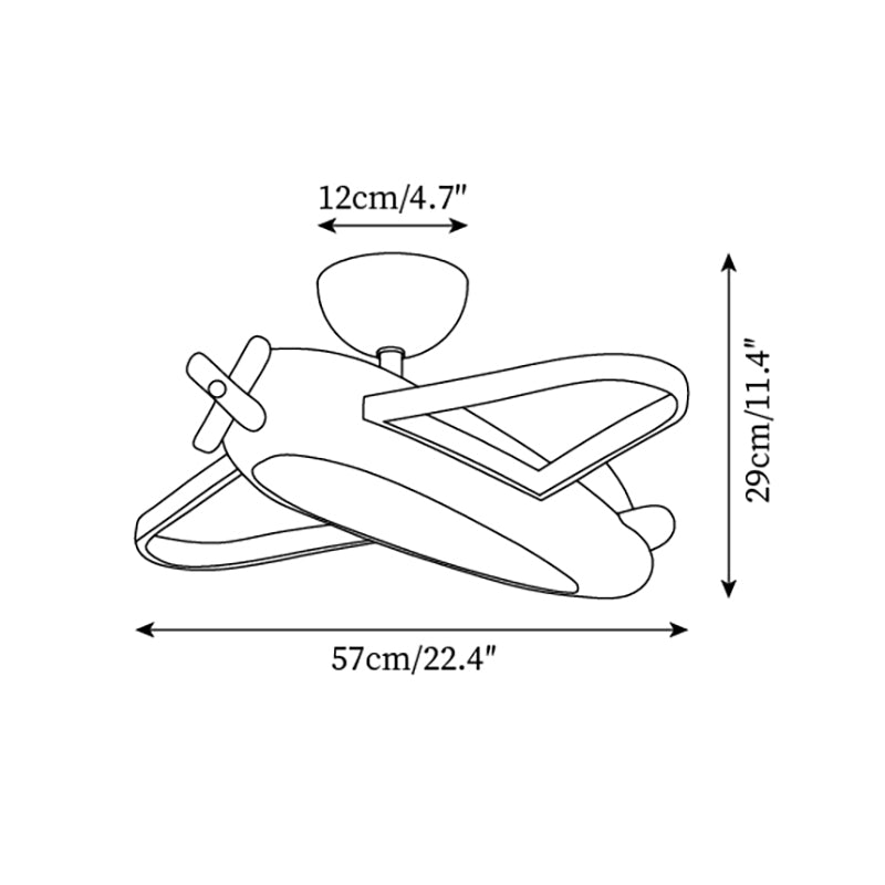 Ceiling Lamp Airplane for Kids’ Room with Playful Charm - Lamp Copper