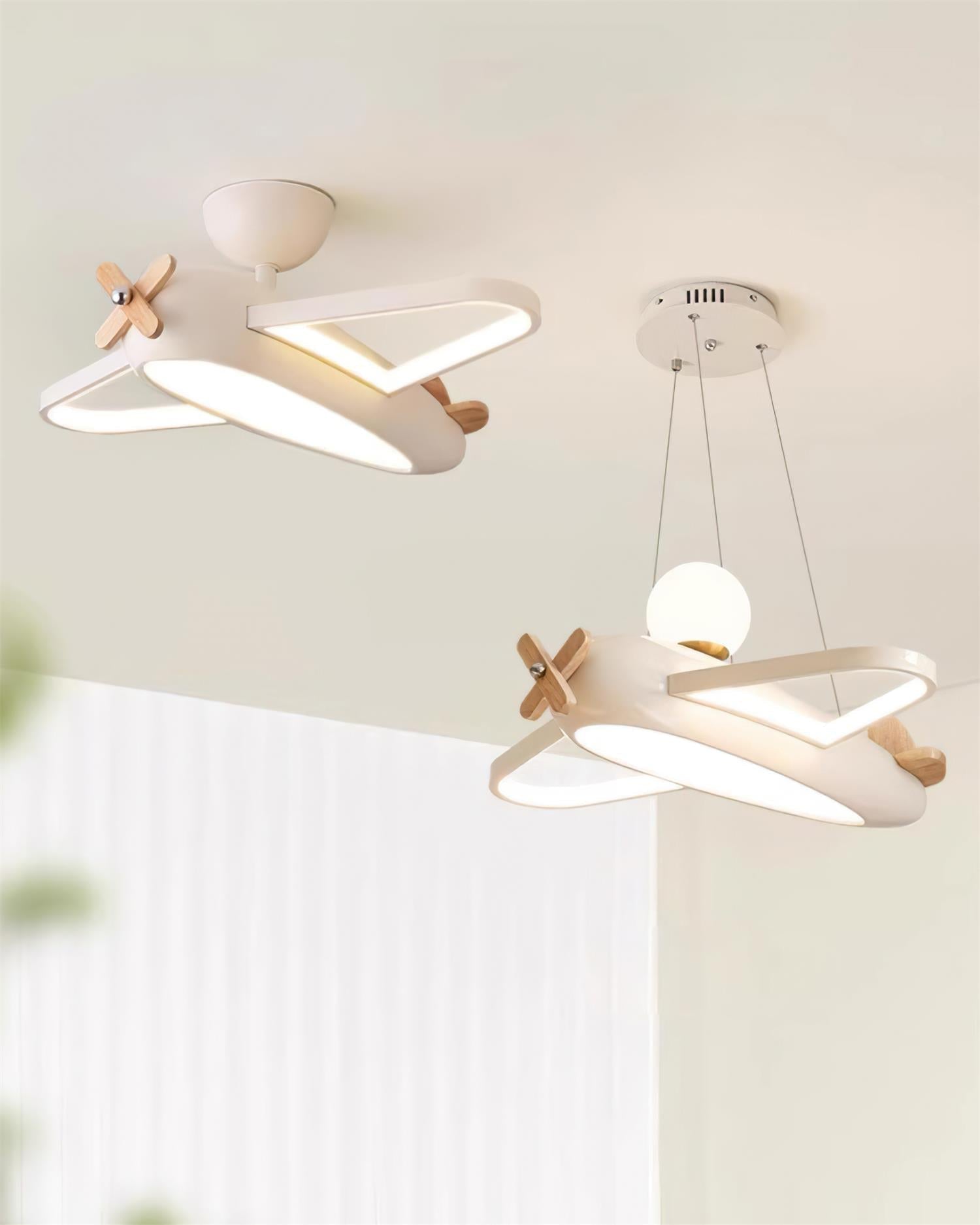 Ceiling Lamp Airplane for Kids’ Room with Playful Charm - Lamp Copper