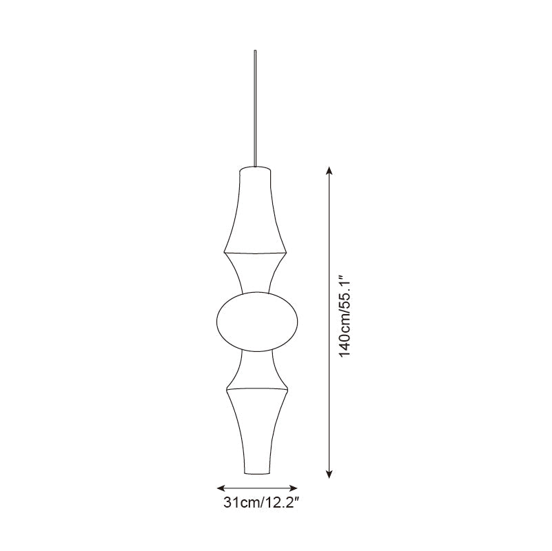 Zyora Sculptural Paper Pendant Lamp - Lamp Copper