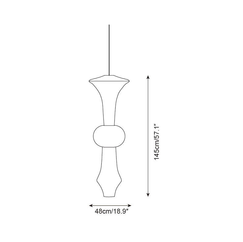 Zyora Sculptural Paper Pendant Lamp - Lamp Copper