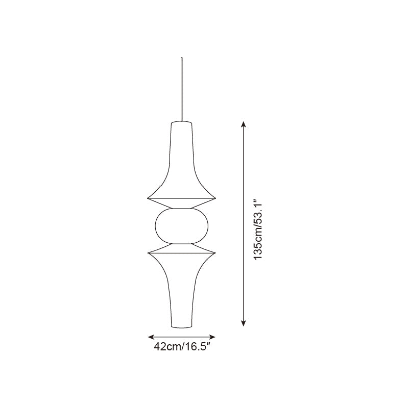 Zyora Sculptural Paper Pendant Lamp - Lamp Copper