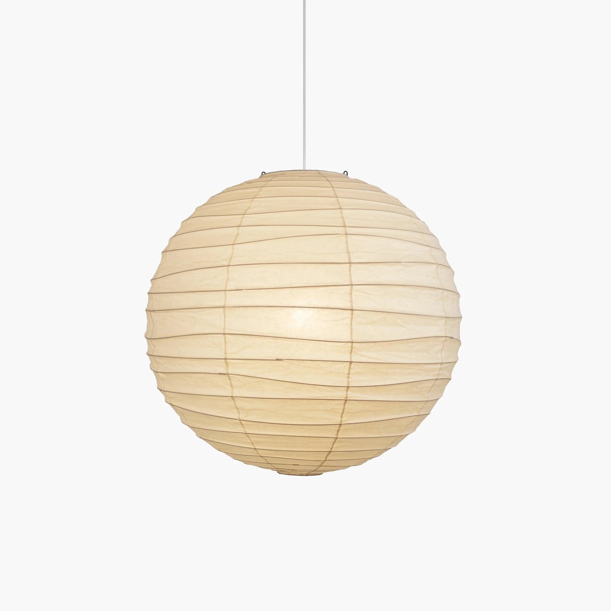 Luna Pendant Light Japanese Paper Globe - Lamp Copper