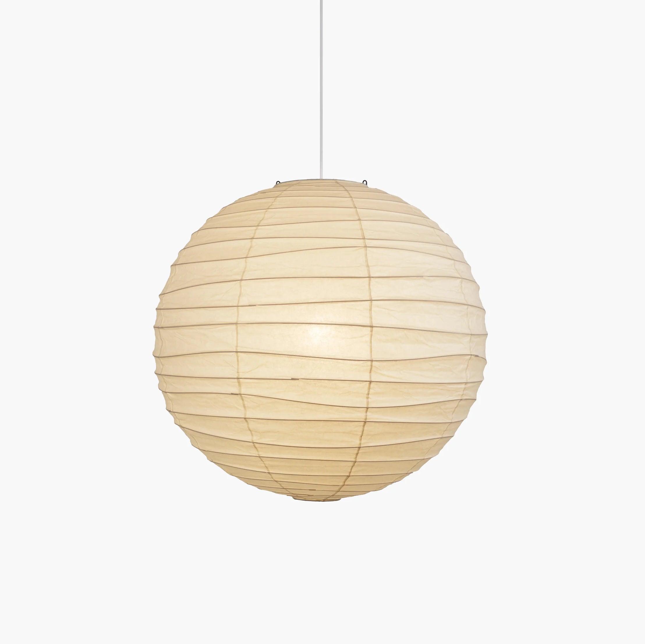 Luna Pendant Light Japanese Paper Globe - Lamp Copper