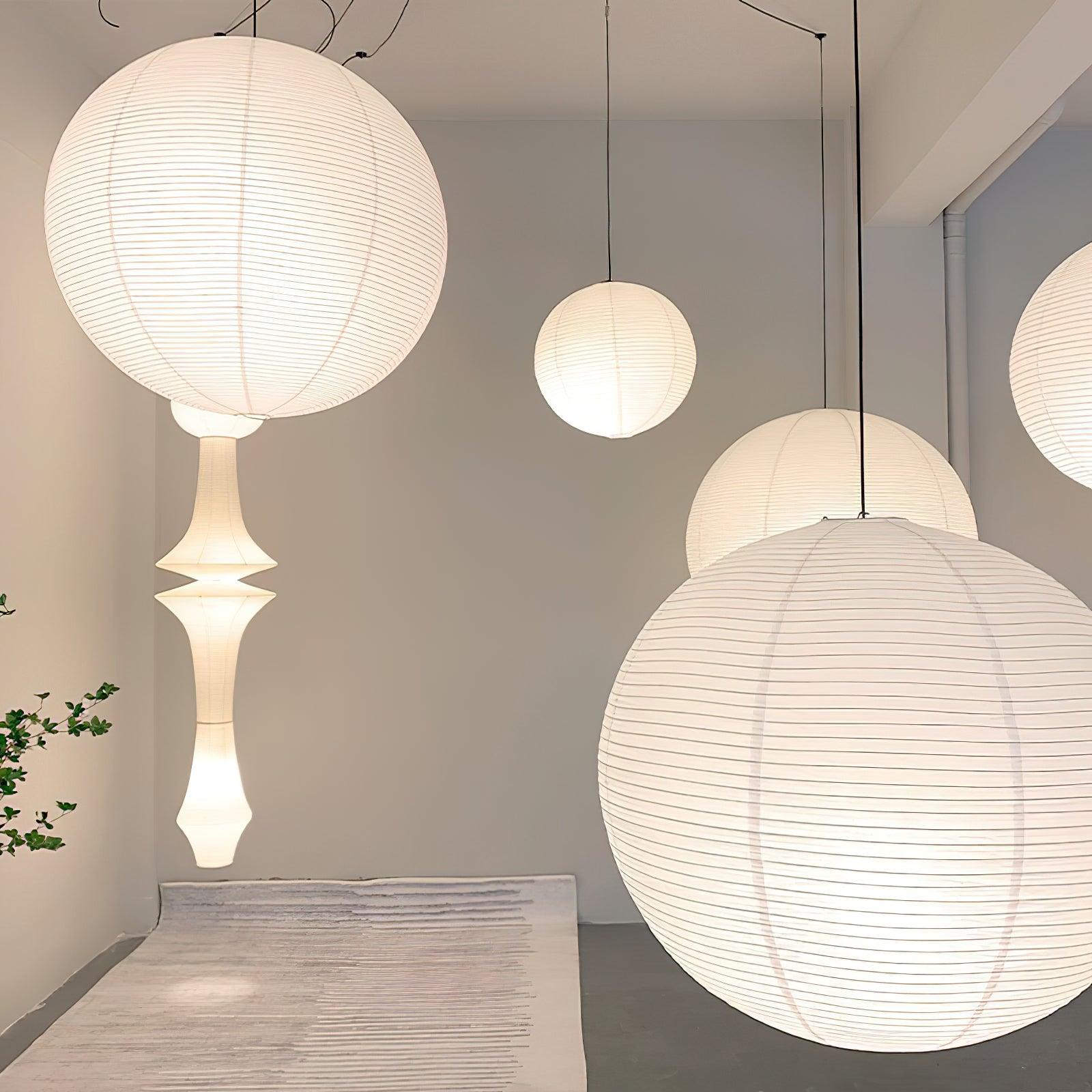 Sylin Pendant Swag Light Mulberry Silk - Lamp Copper
