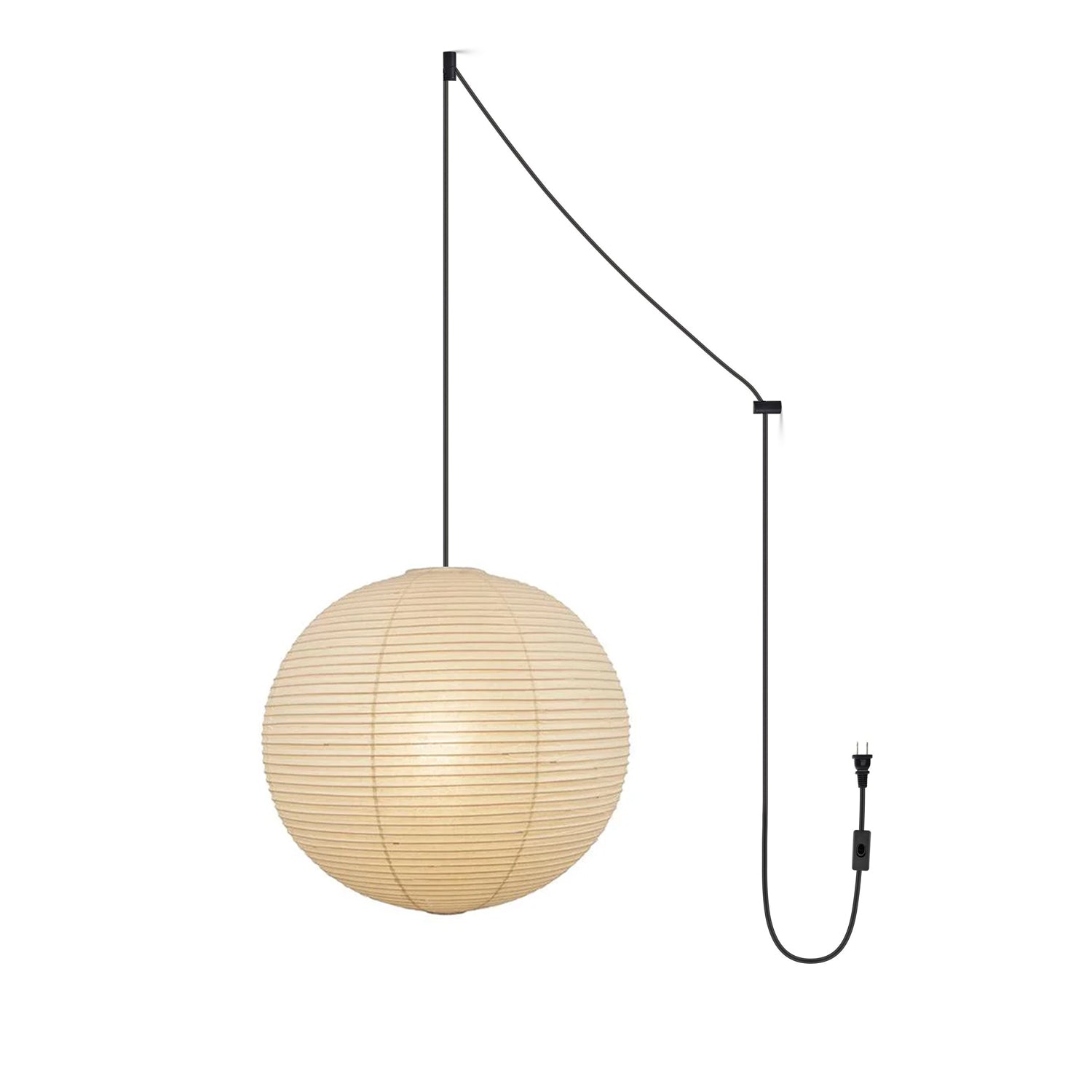 Sylin Pendant Swag Light Mulberry Silk - Lamp Copper