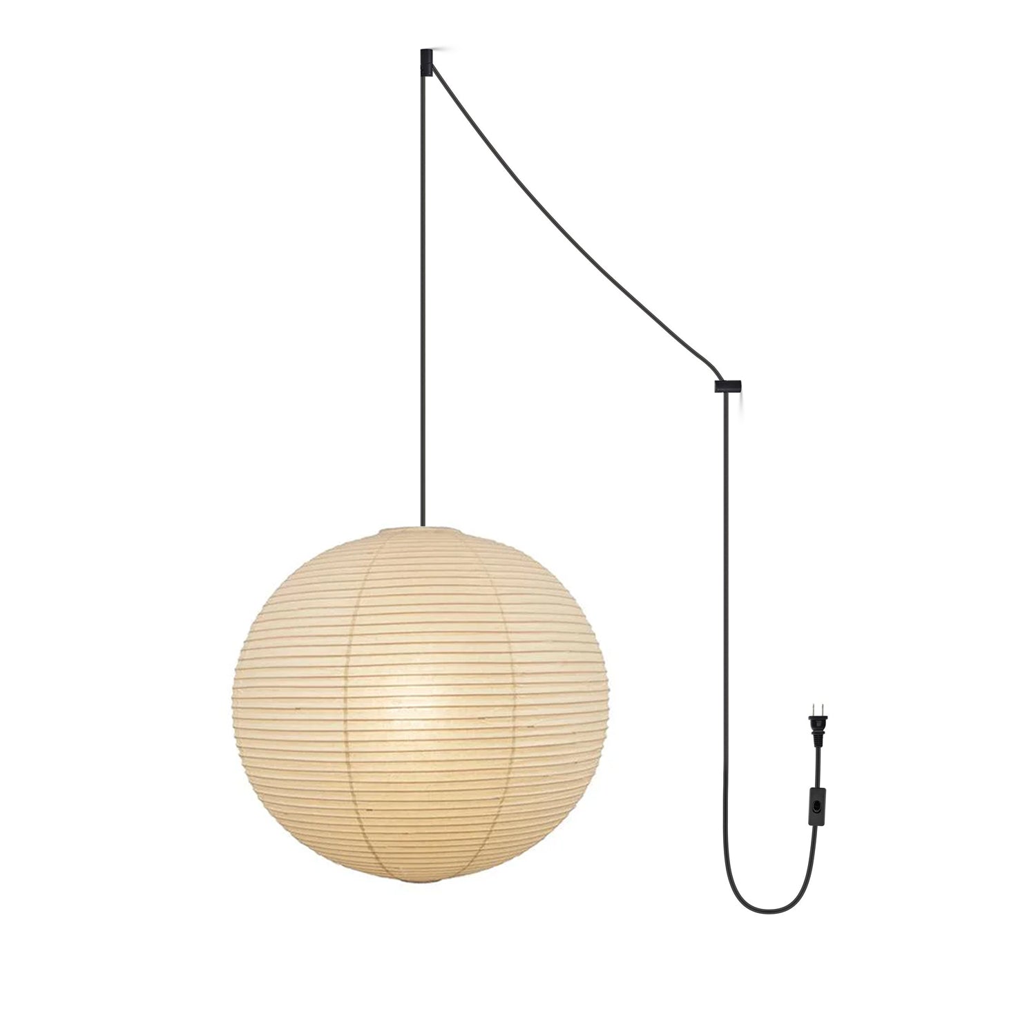 Sylin Pendant Swag Light Mulberry Silk - Lamp Copper
