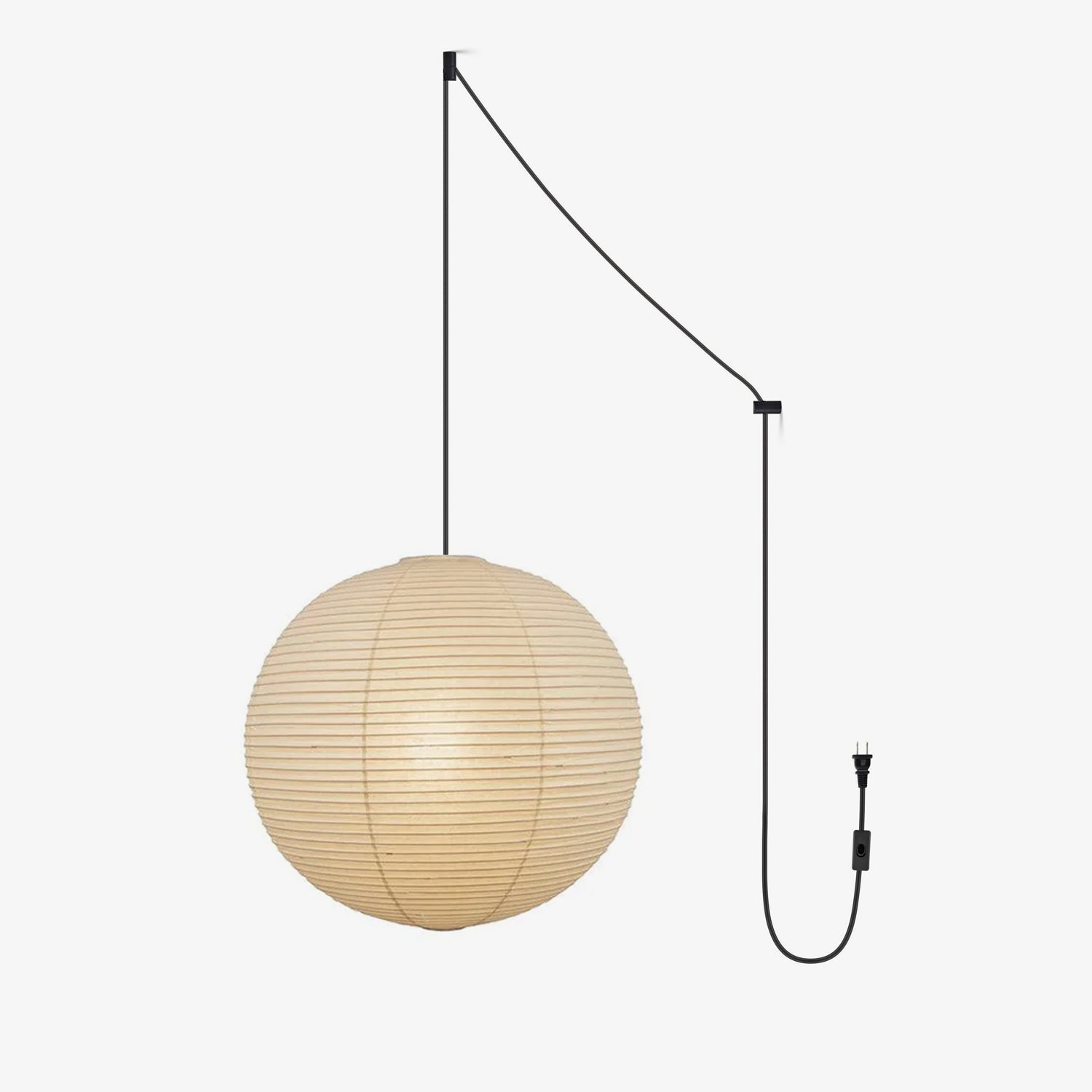 Sylin Pendant Swag Light Mulberry Silk - Lamp Copper