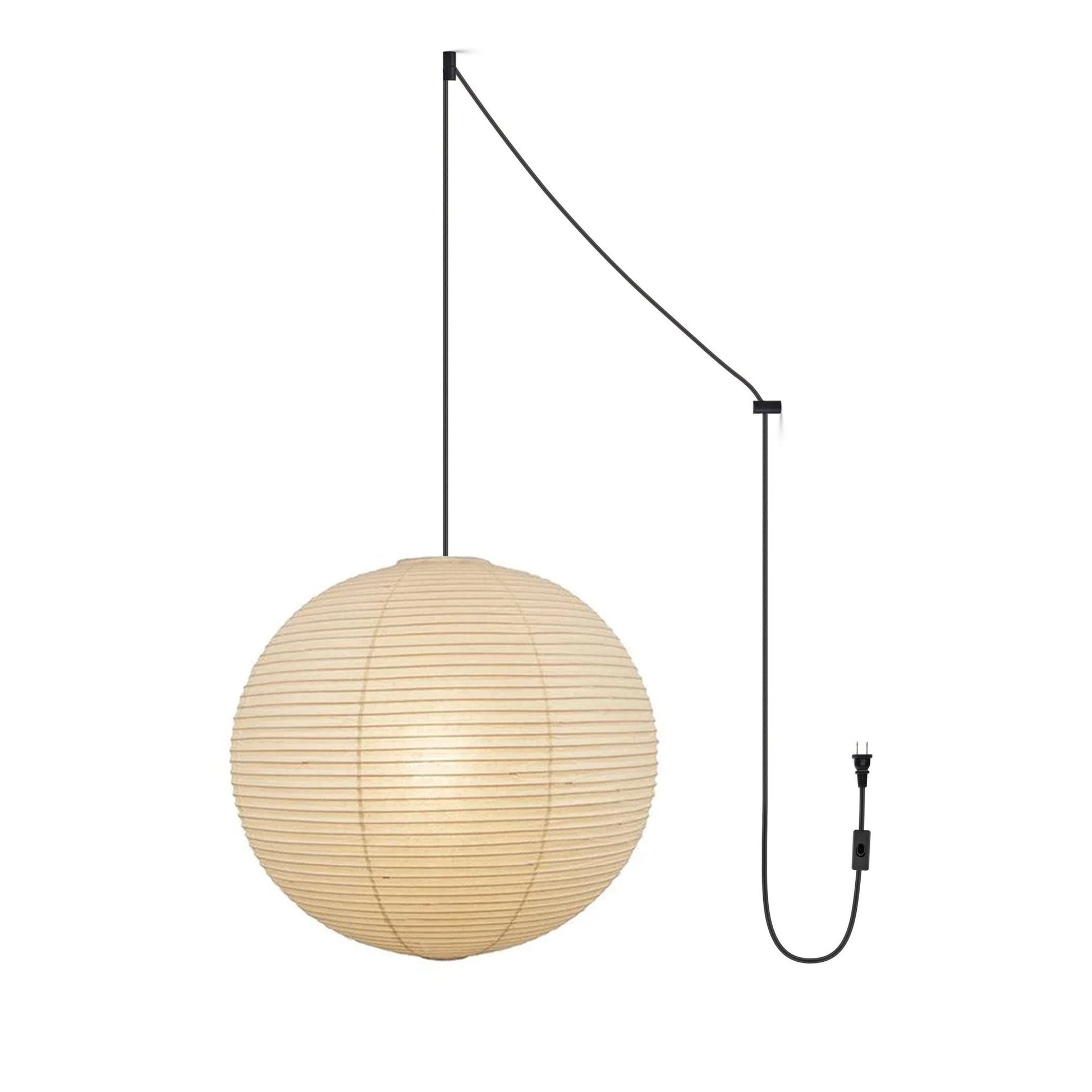 Sylin Pendant Swag Light Mulberry Silk - Lamp Copper