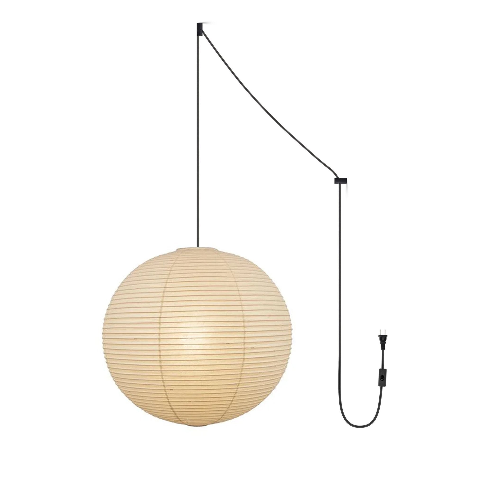 Sylin Pendant Swag Light Mulberry Silk - Lamp Copper