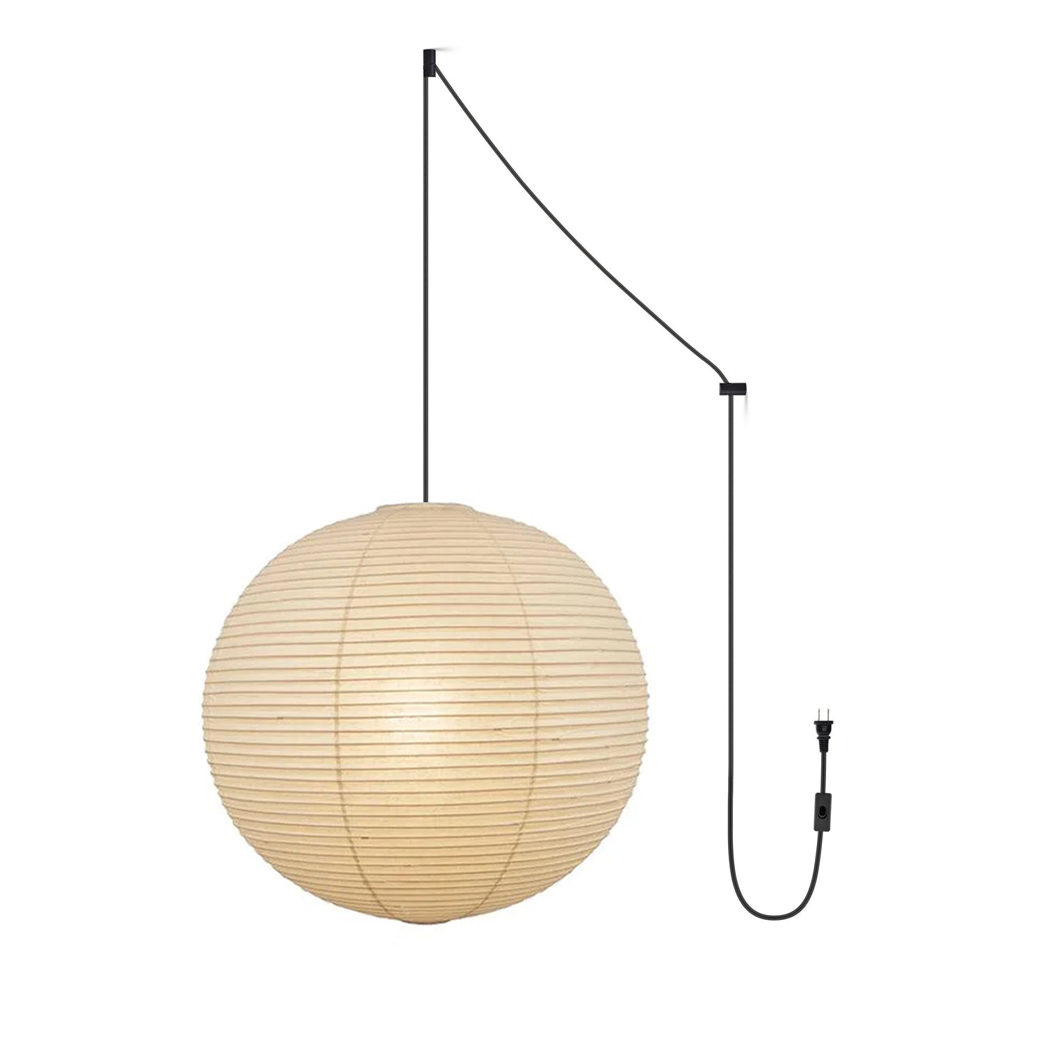 Sylin Pendant Swag Light Mulberry Silk - Lamp Copper