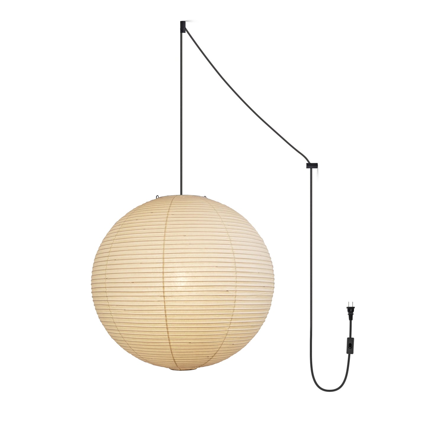 Sylin Pendant Swag Light Mulberry Silk - Lamp Copper