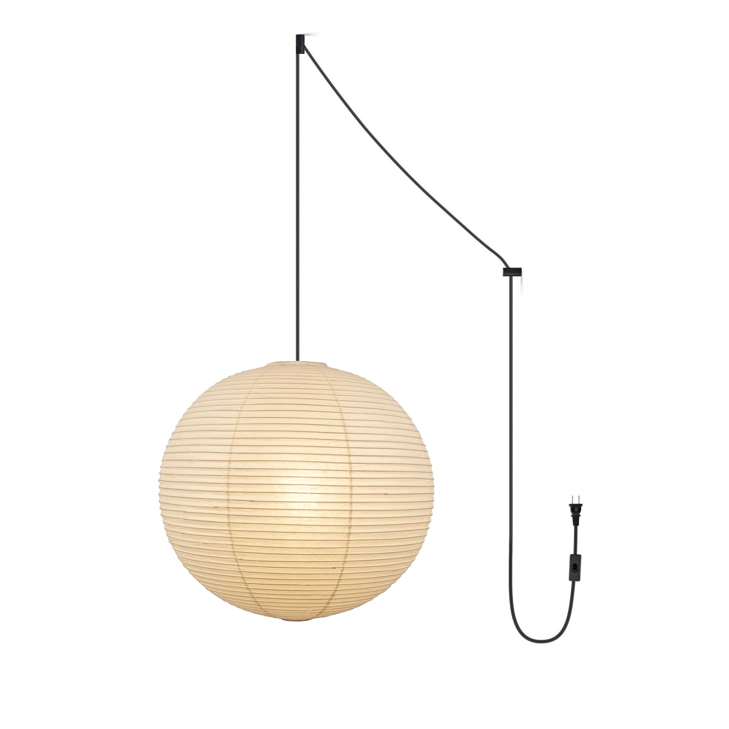 Sylin Pendant Swag Light Mulberry Silk - Lamp Copper