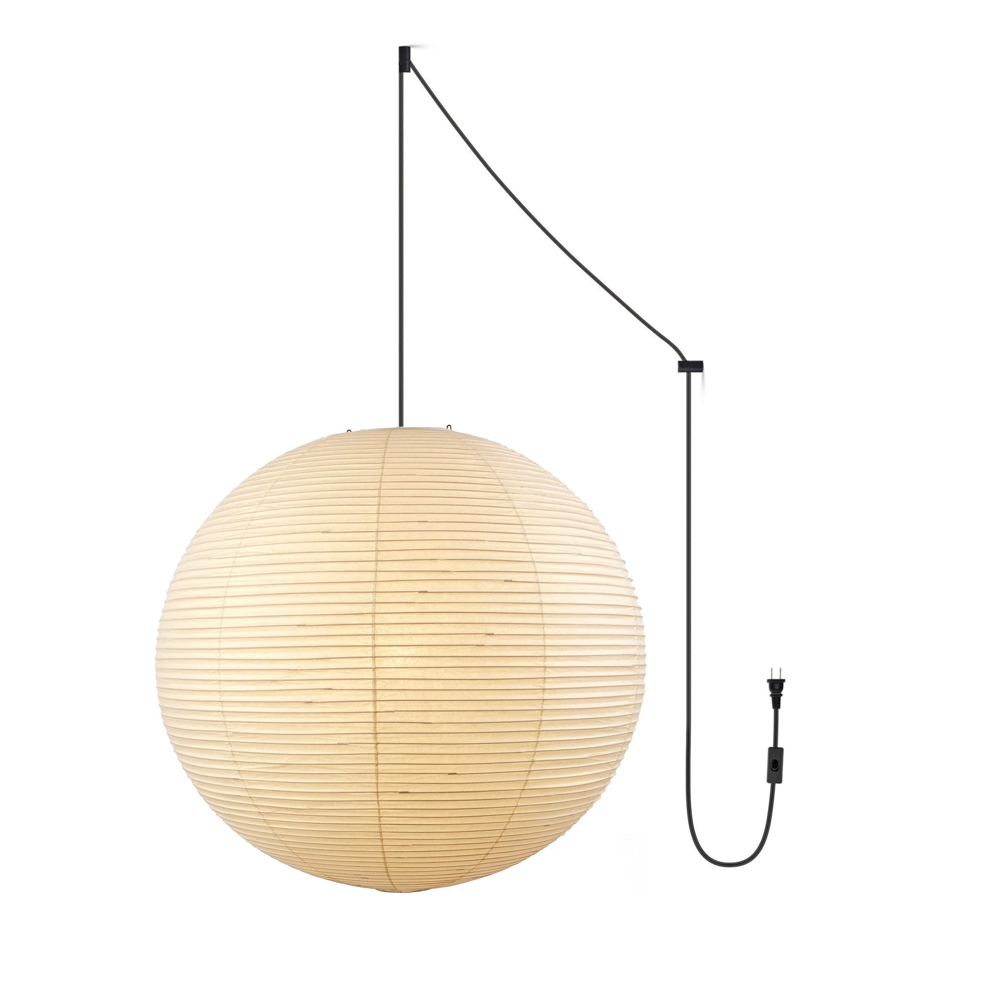 Sylin Pendant Swag Light Mulberry Silk - Lamp Copper