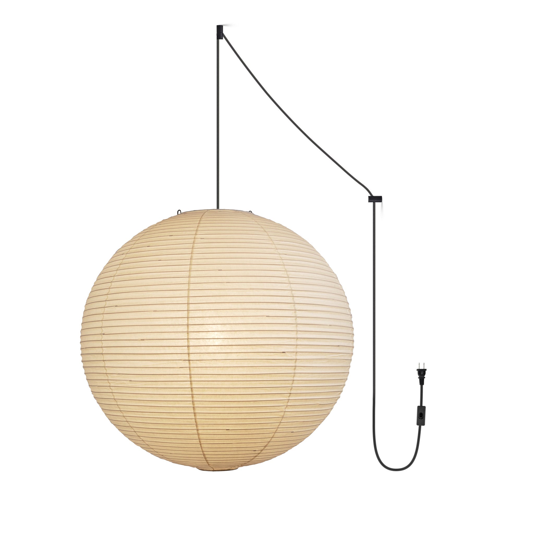 Sylin Pendant Swag Light Mulberry Silk - Lamp Copper