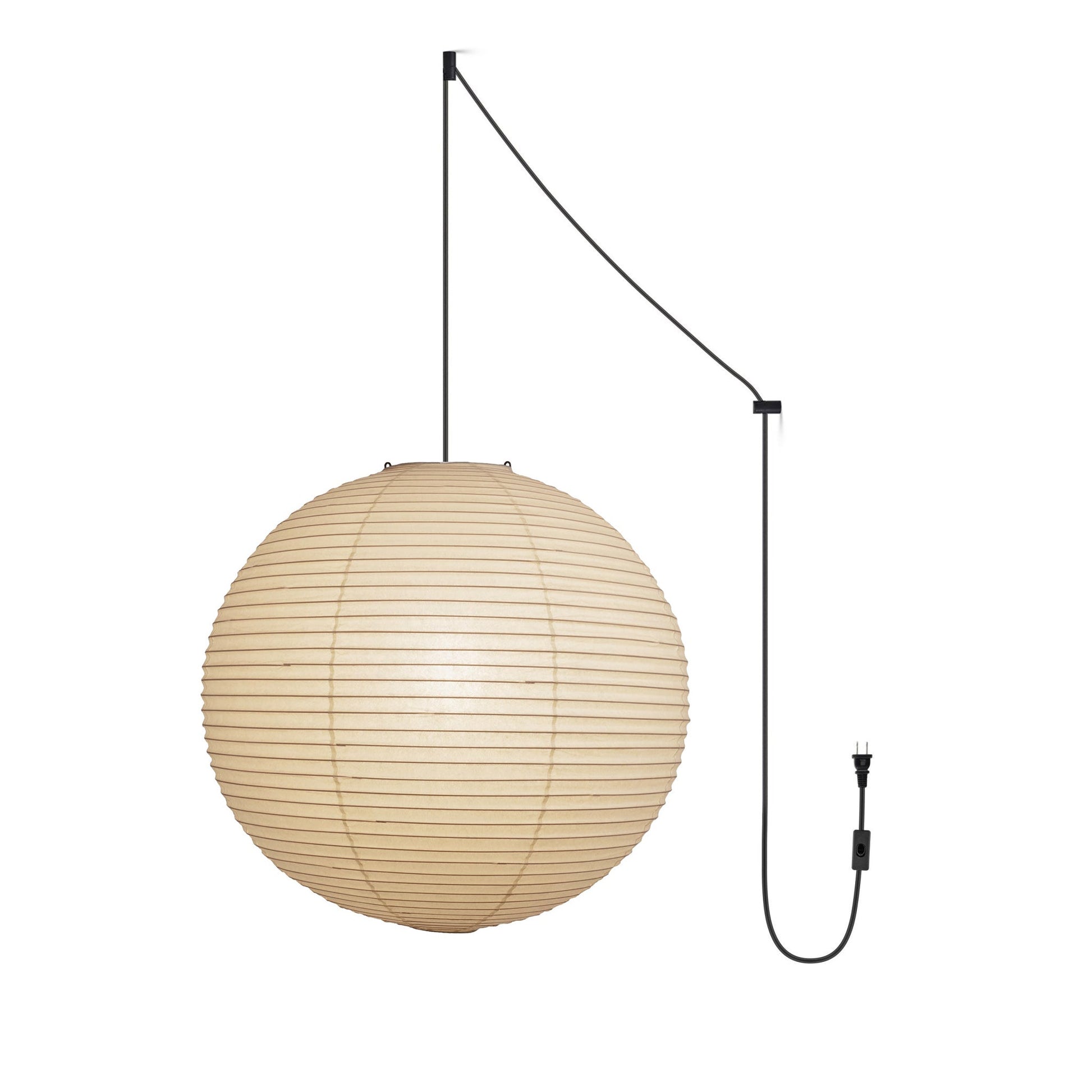 Sylin Pendant Swag Light Mulberry Silk - Lamp Copper