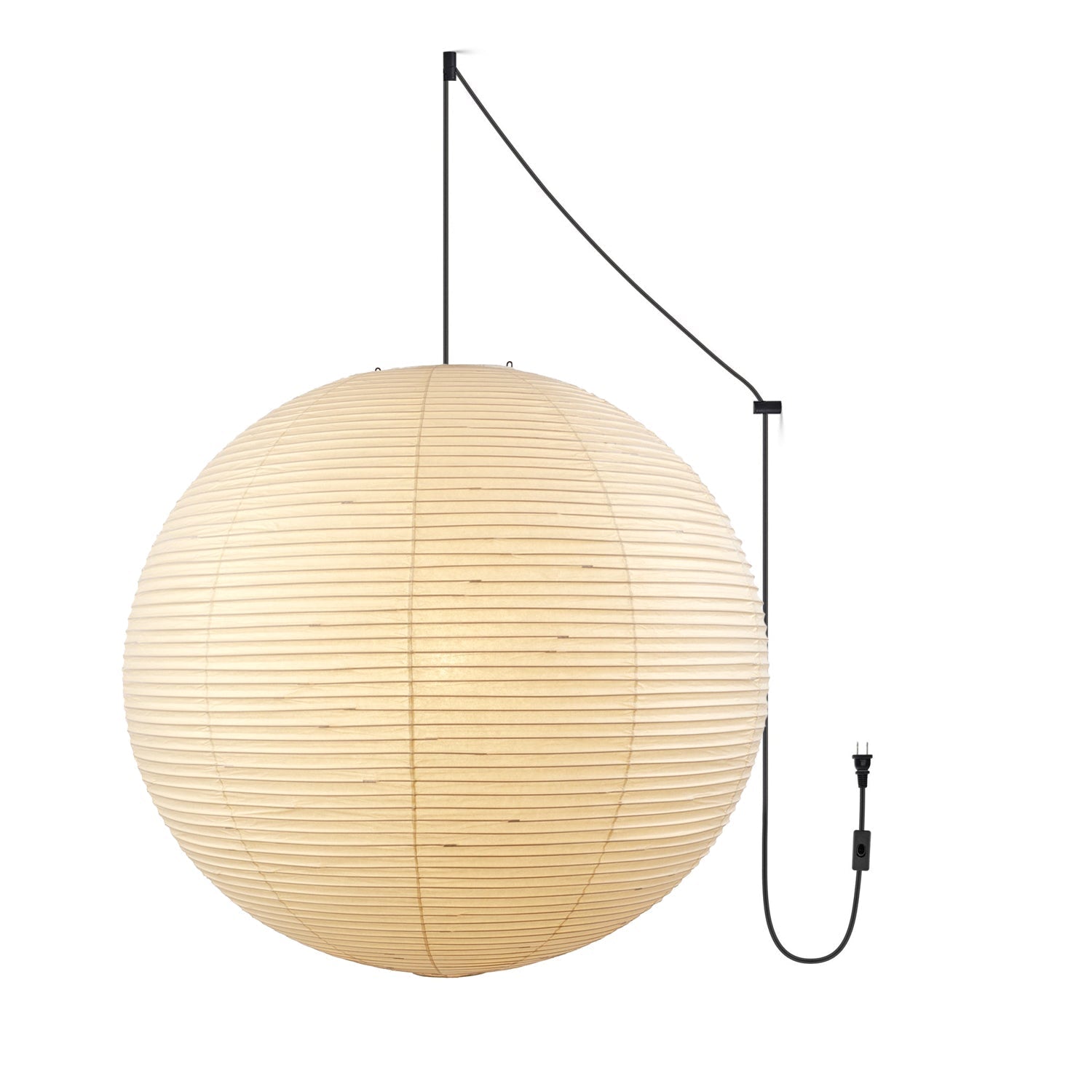 Sylin Pendant Swag Light Mulberry Silk - Lamp Copper