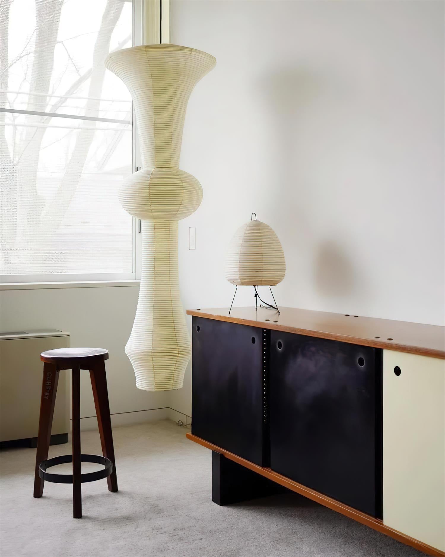 Zyora Sculptural Paper Pendant Lamp - Lamp Copper
