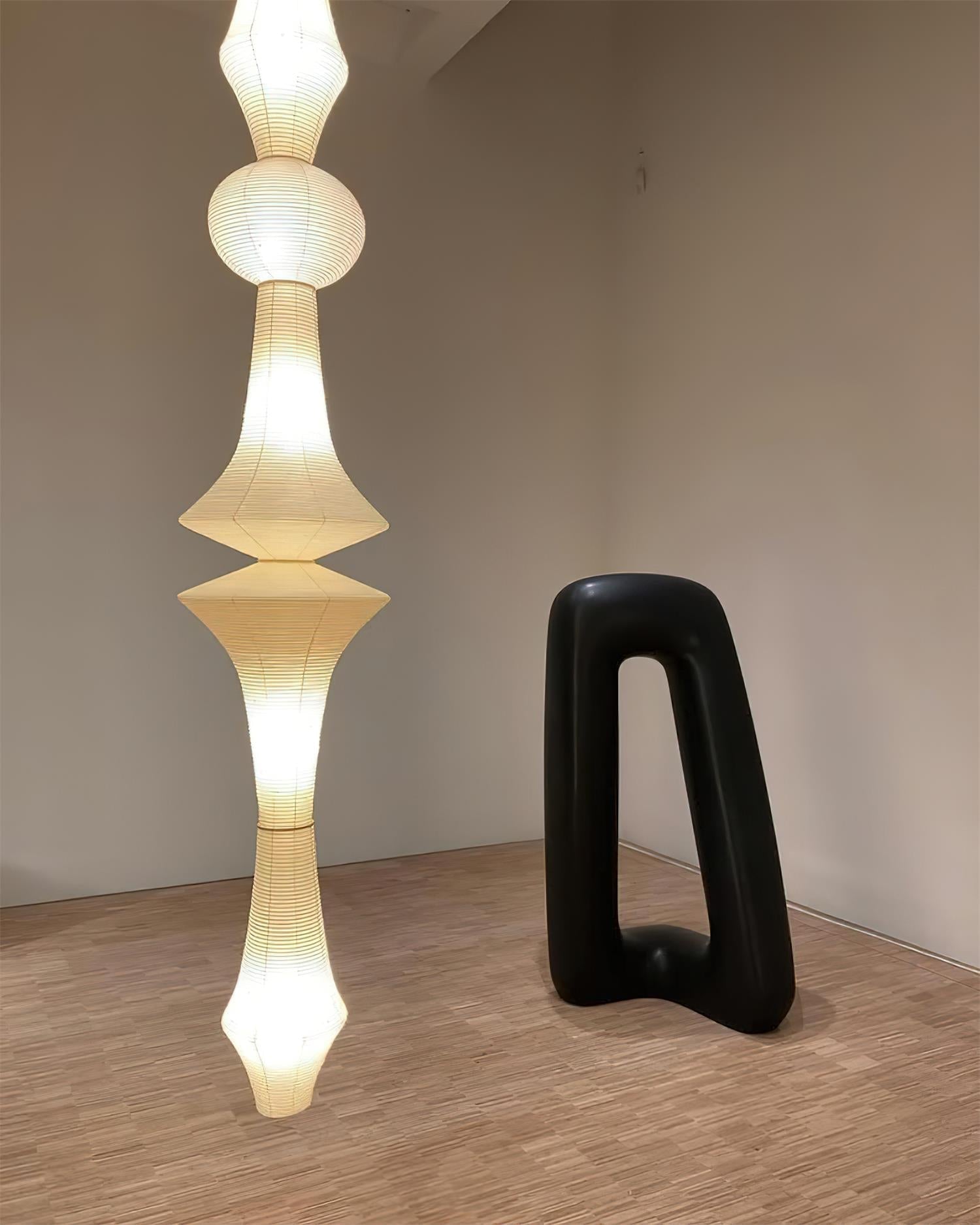 Zyora Sculptural Paper Pendant Lamp - Lamp Copper