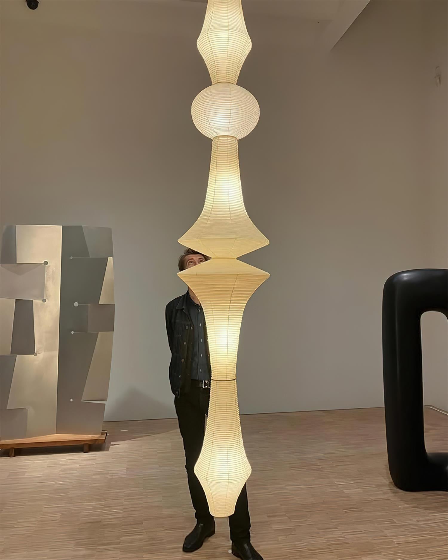 Zyora Sculptural Paper Pendant Lamp - Lamp Copper