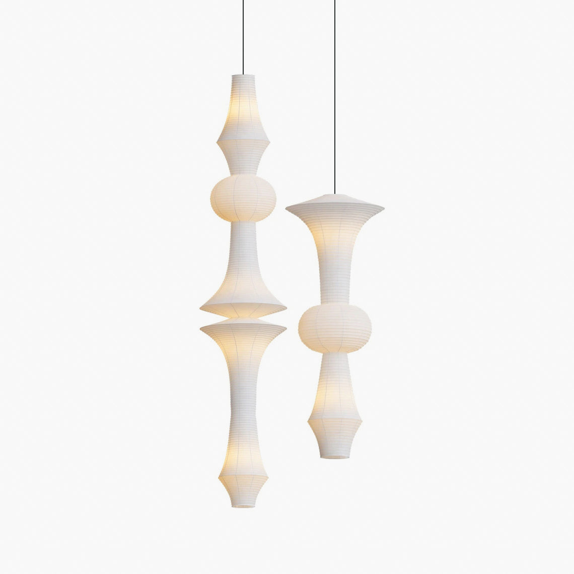 Zyora Sculptural Paper Pendant Lamp - Lamp Copper