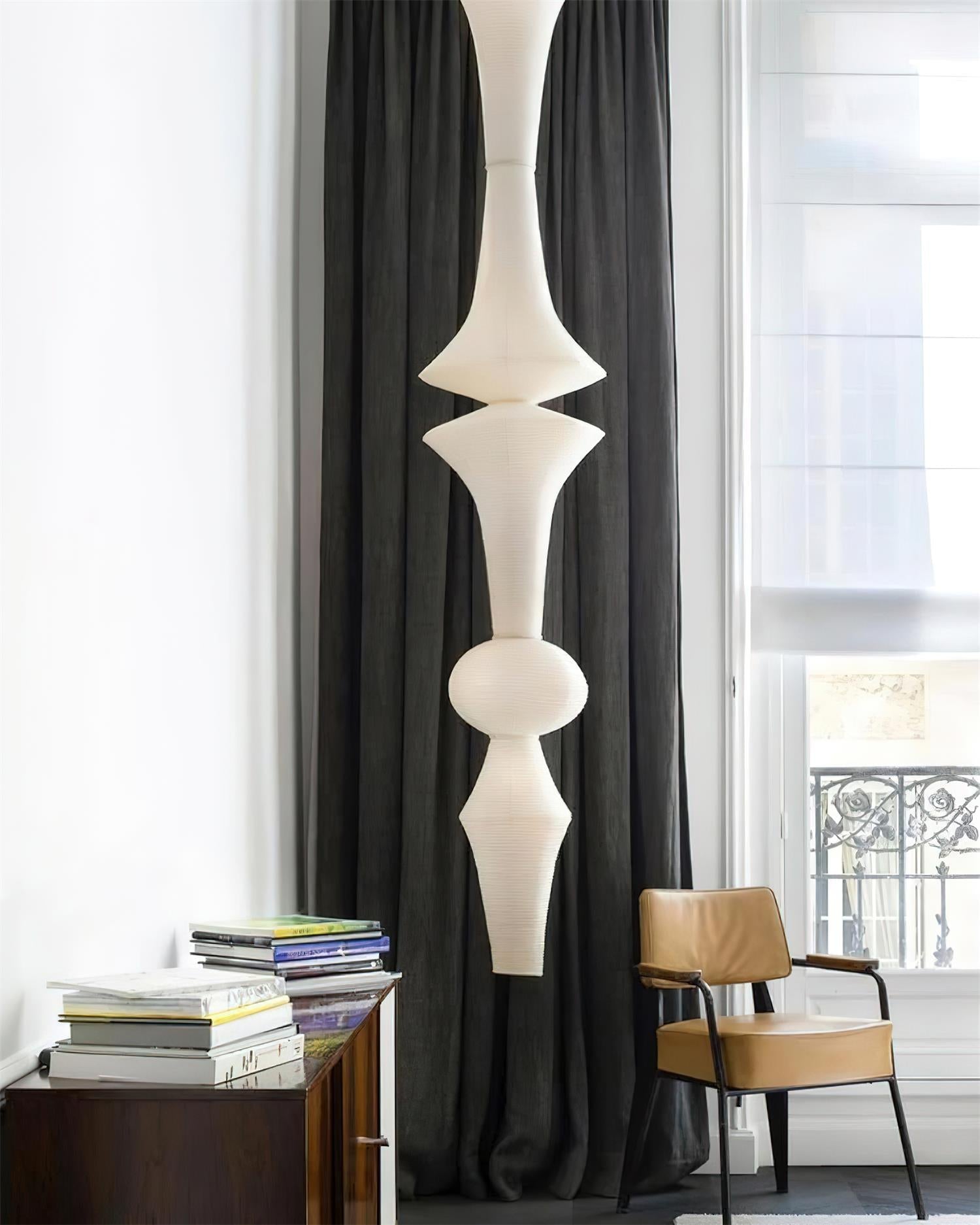Zyora Sculptural Paper Pendant Lamp - Lamp Copper