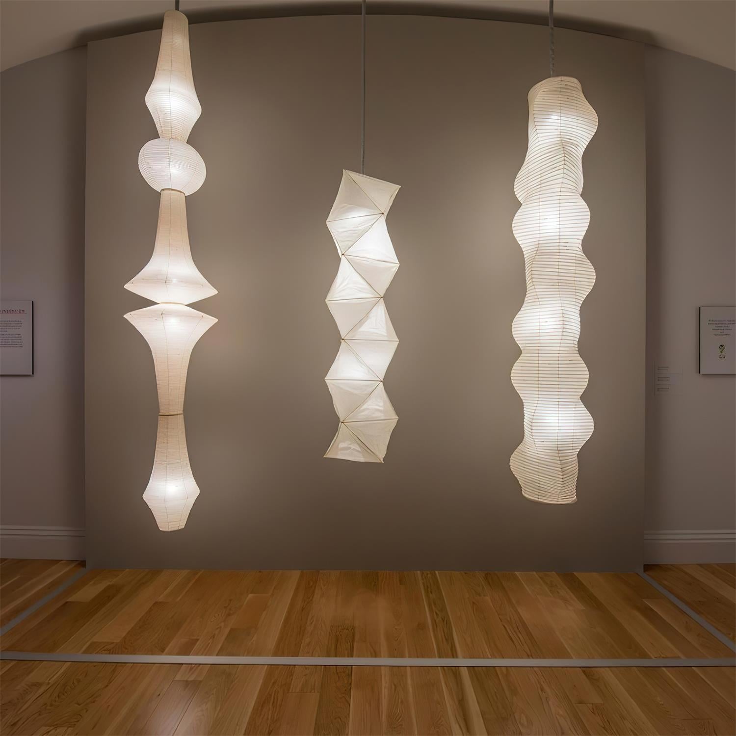 Zyora Sculptural Paper Pendant Lamp - Lamp Copper