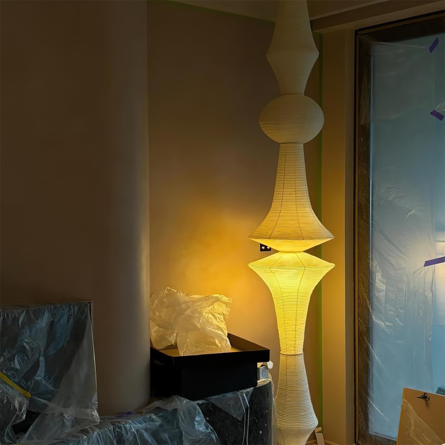 Zyora Sculptural Paper Pendant Lamp - Lamp Copper