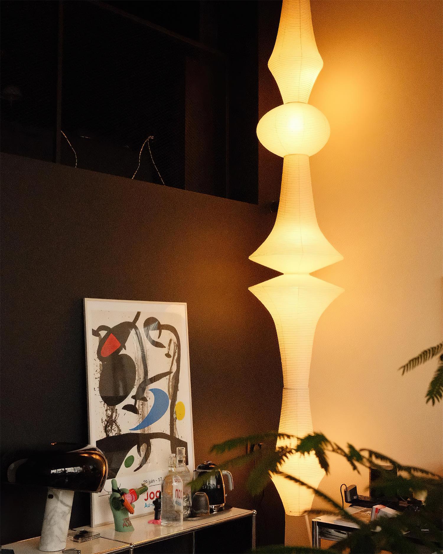 Zyora Sculptural Paper Pendant Lamp - Lamp Copper