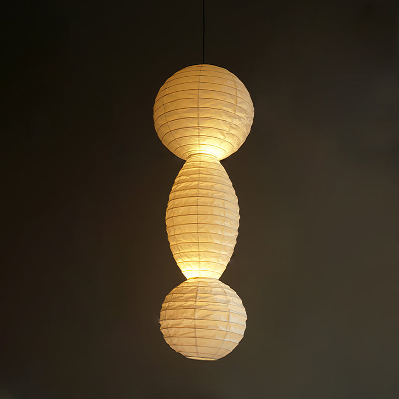 Nami Pendant Light Paper Lantern Wabi-sabi - Lamp Copper