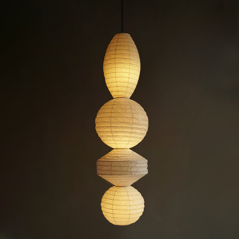 Nami Pendant Light Paper Lantern Wabi-sabi - Lamp Copper