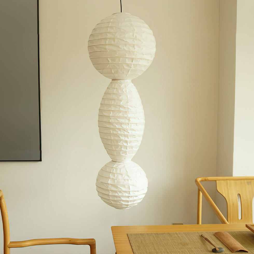 Nami Pendant Light Paper Lantern Wabi-sabi - Lamp Copper