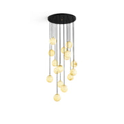 Alabaster Chandelier Balls Cluster - Lamp Copper