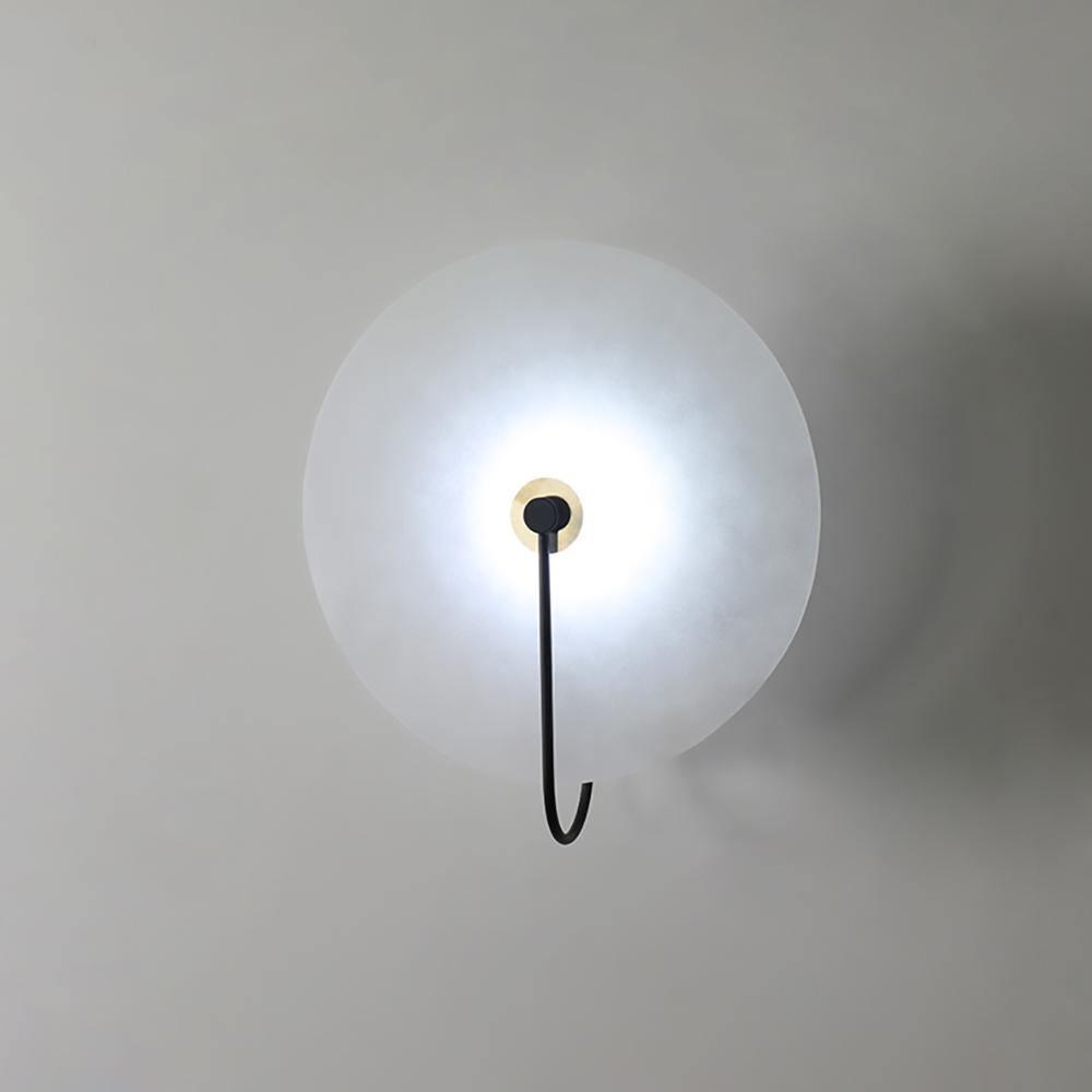 Kristy Alabaster LED Wall Lamp Round Iconic Circular - Lamp Copper