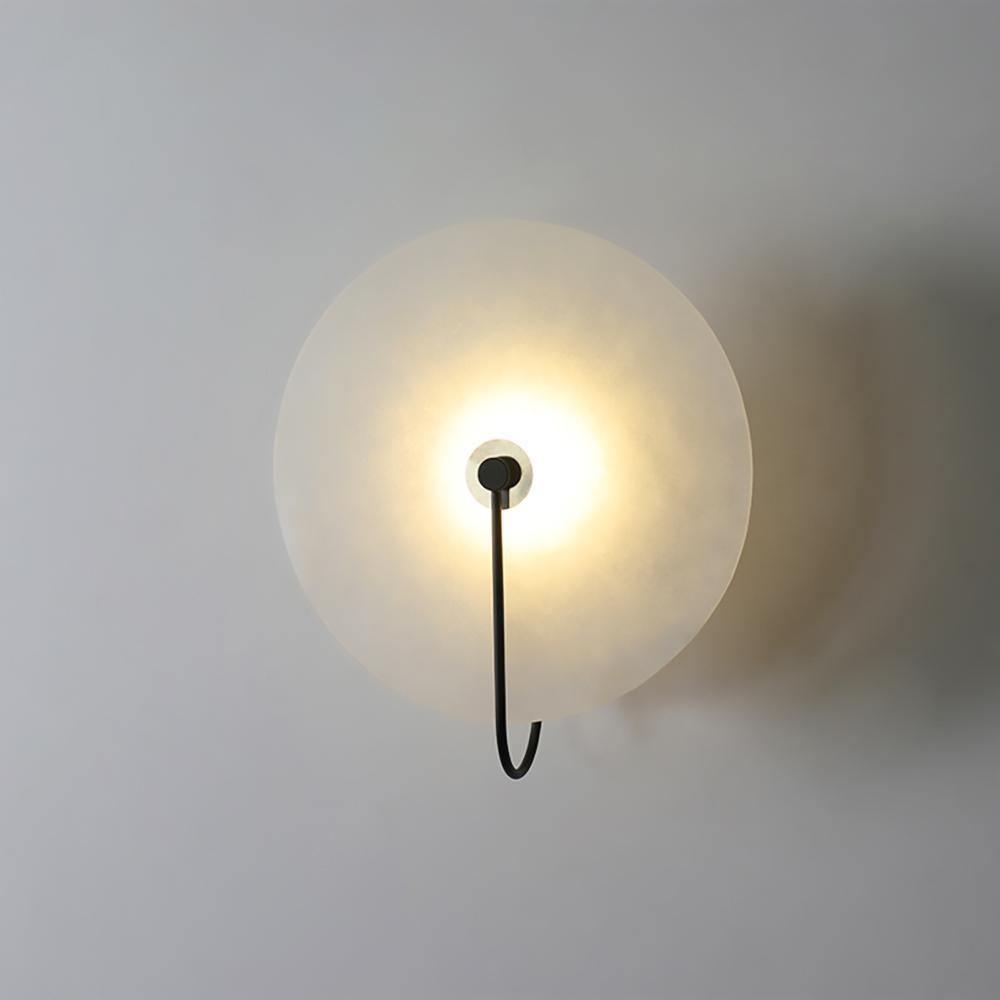 Kristy Alabaster LED Wall Lamp Round Iconic Circular - Lamp Copper
