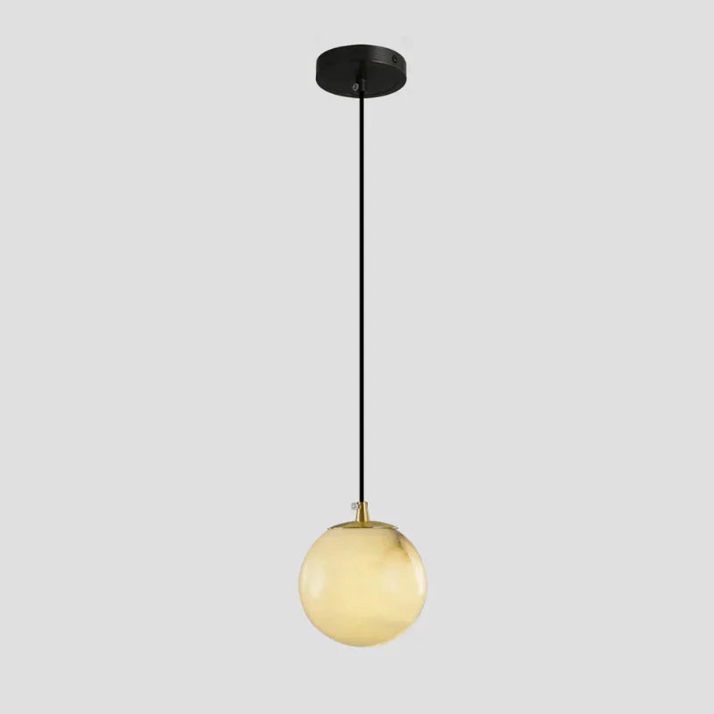 Alabaster Chandelier Balls Cluster - Lamp Copper