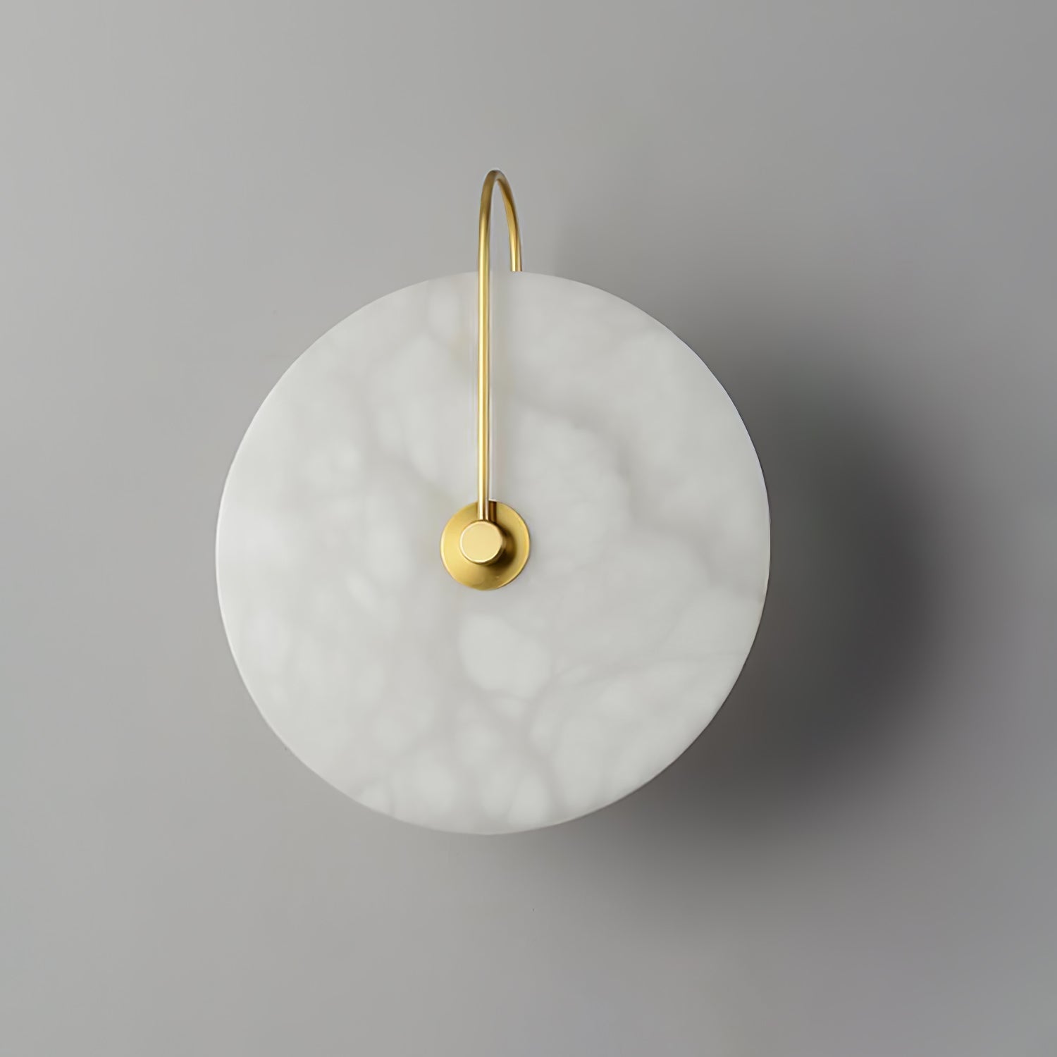 Kristy Alabaster LED Wall Lamp Round Iconic Circular - Lamp Copper
