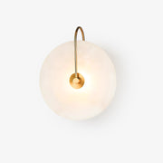 Kristy Alabaster LED Wall Lamp Round Iconic Circular - Lamp Copper