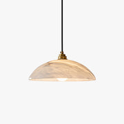 Delin Dome Pendant Light Alabaster &Brass - Lamp Copper