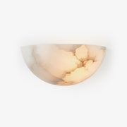 Selene Half-moon Alabaster Wall Light - Lamp Copper