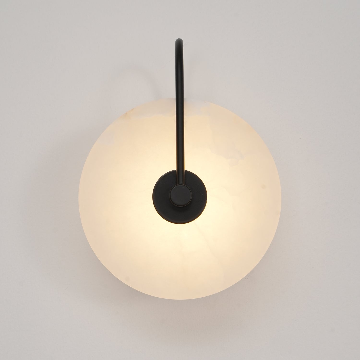 Kristy Alabaster LED Wall Lamp Round Iconic Circular - Lamp Copper