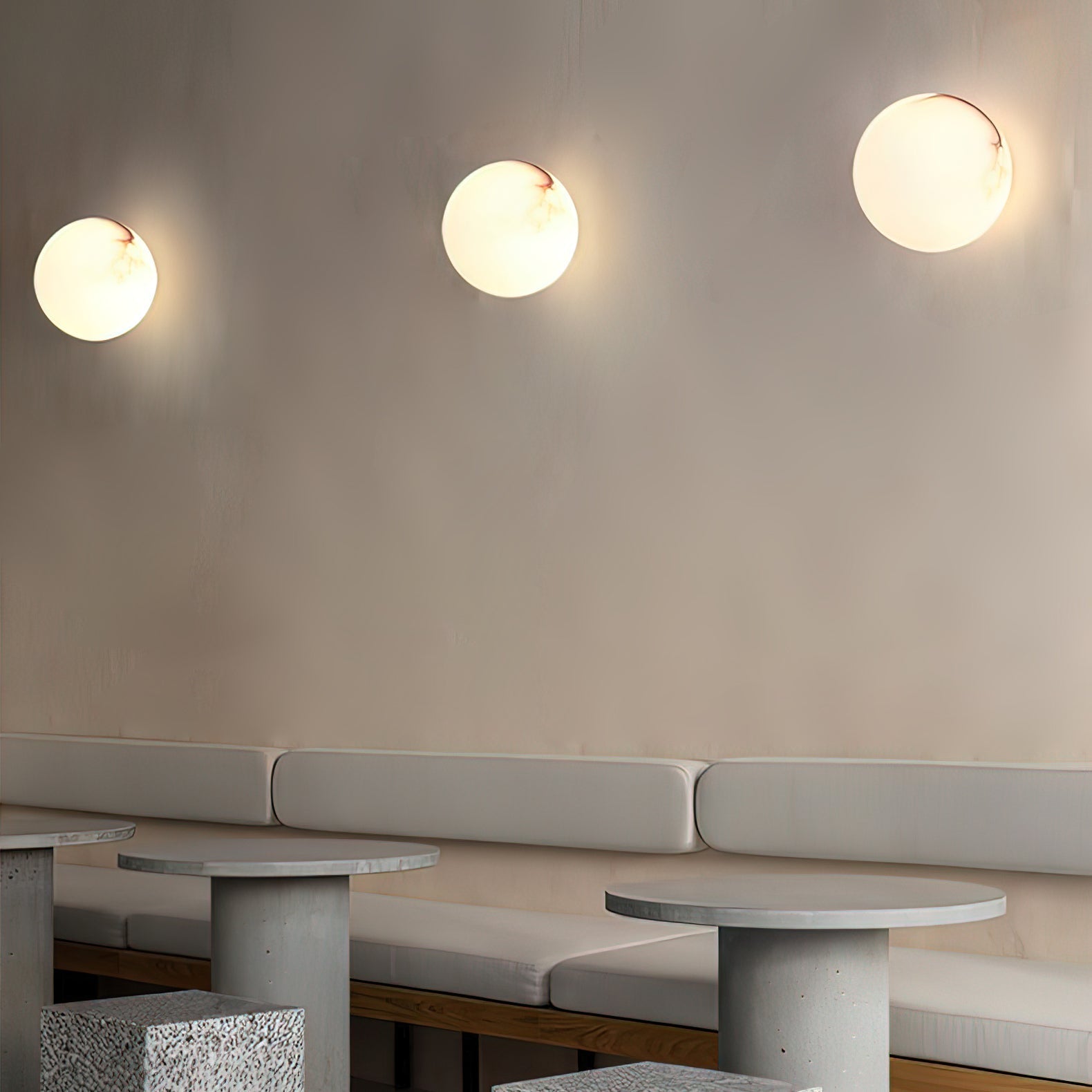 Vevinir Alabaster Globe Wall Light - Lamp Copper