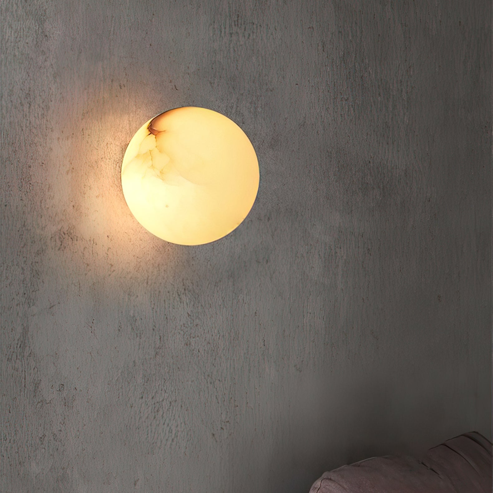 Vevinir Alabaster Globe Wall Light - Lamp Copper