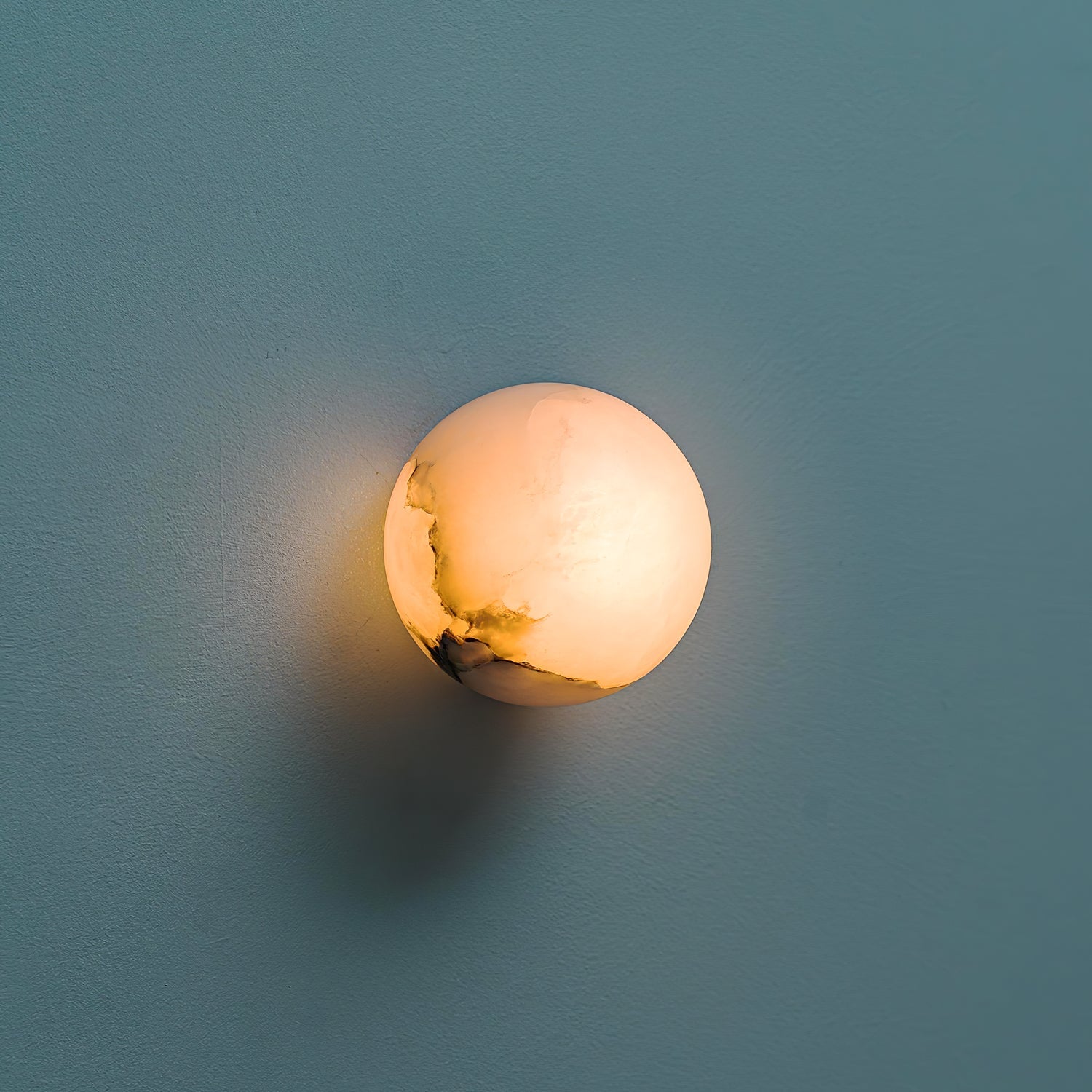 Vevinir Alabaster Globe Wall Light - Lamp Copper